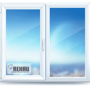 двухстворчатое окно rehau
