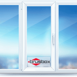 трехстворчатое окно brusbox